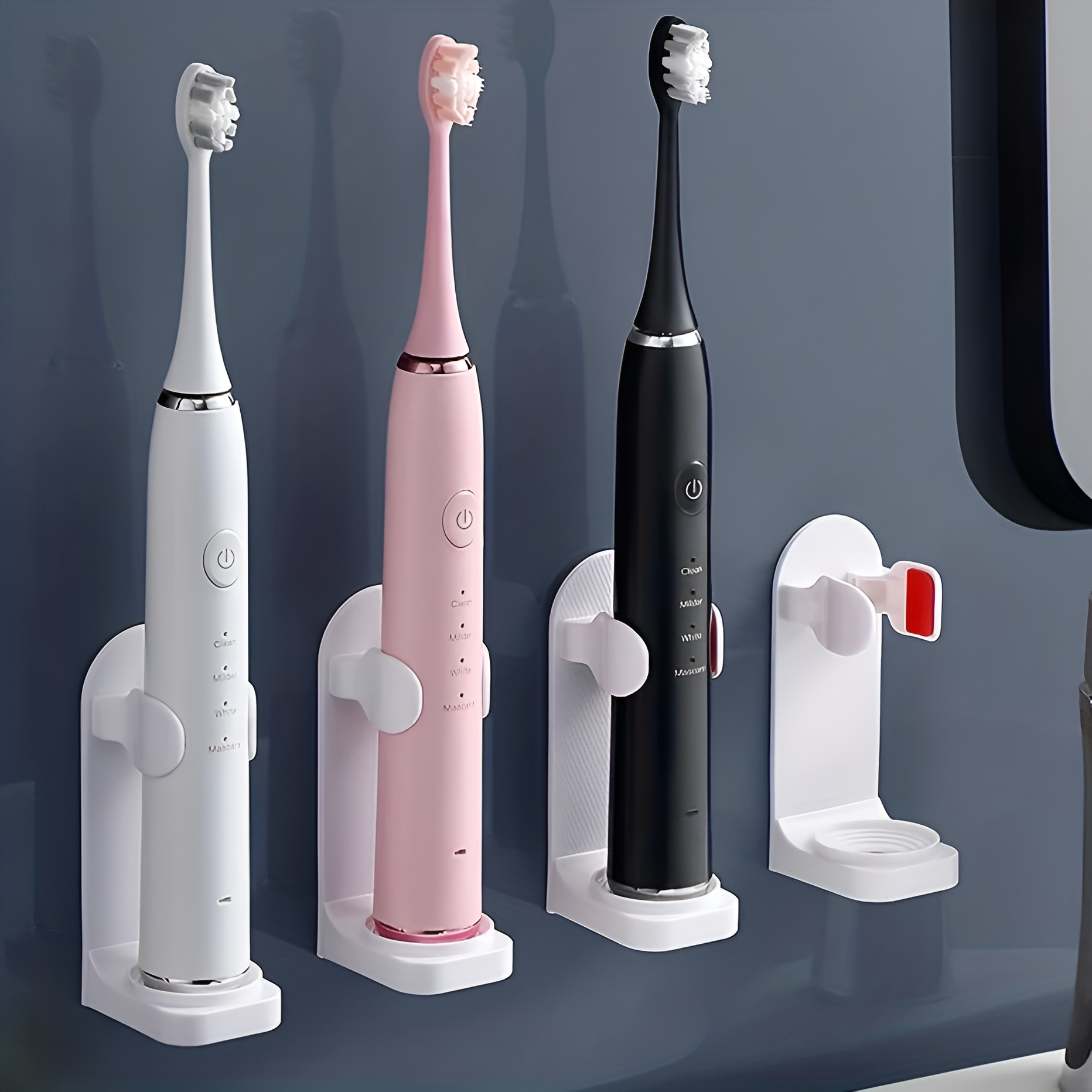 Wall Mounted Electric Toothbrush Holder For Bathroom Organization