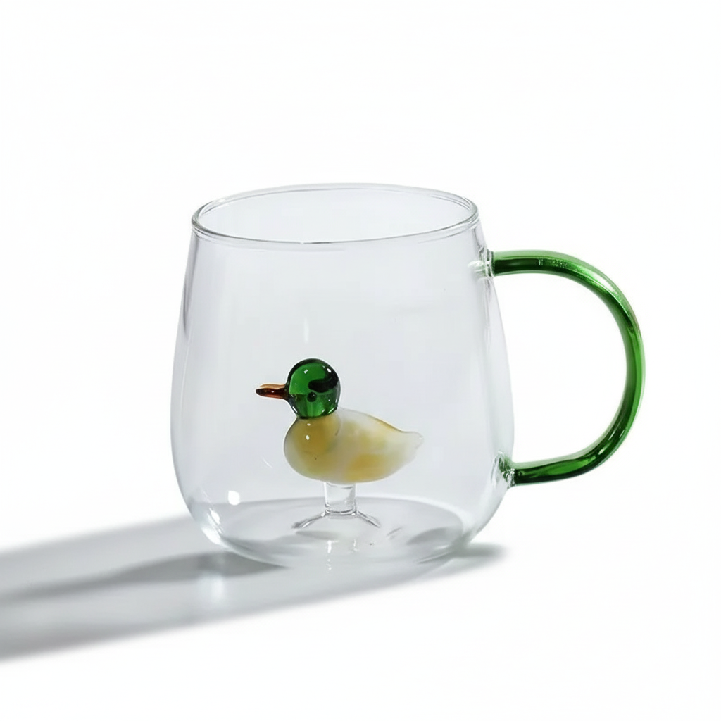 3D Animal Design Glass Mug3D Animal Design Insulated Glass Mug - Image 4