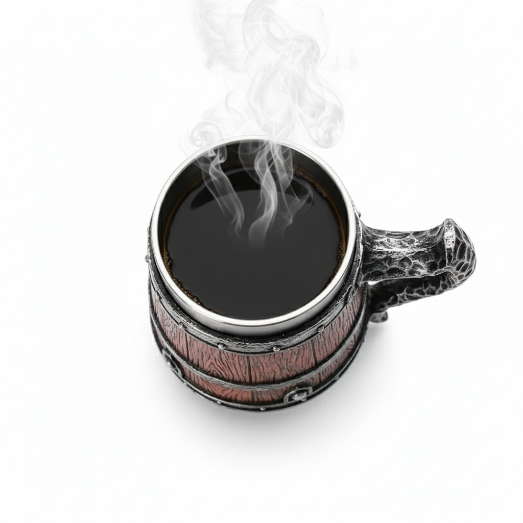 Handcrafted Barrel Design Stainless Steel Drinking MugHandcrafted Barrel Design Stainless Steel Drinking Mug - Image 4