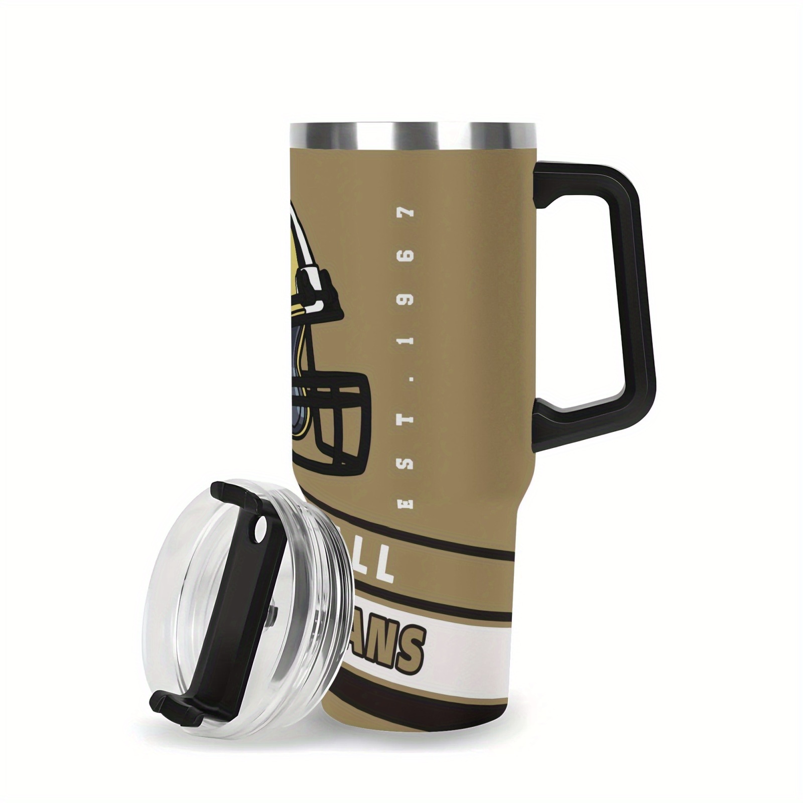 40oz New Orleans Saints Football Team Themed Stainless Steel Travel Tumbler