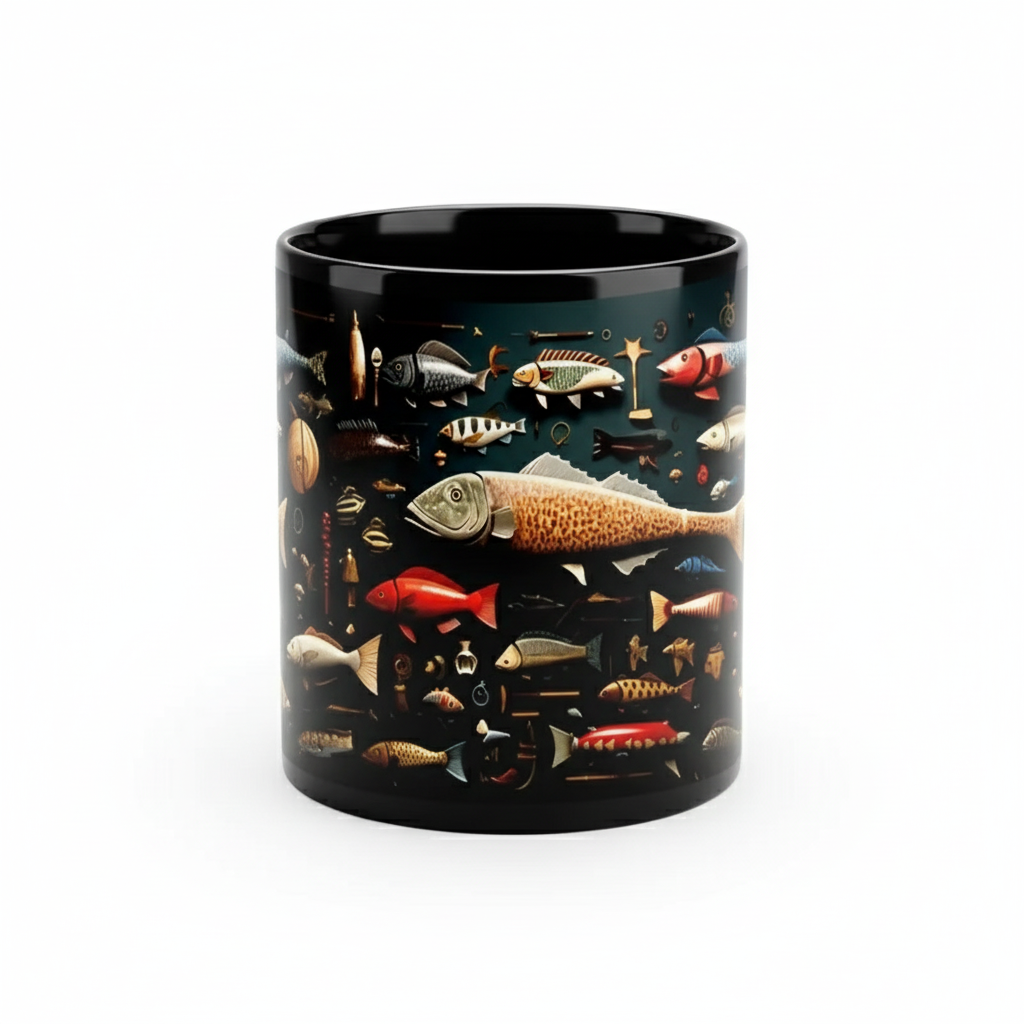Born To Fish Printed Ceramic Coffee MugBorn To Fish Printed Ceramic Coffee Mug - Image 4