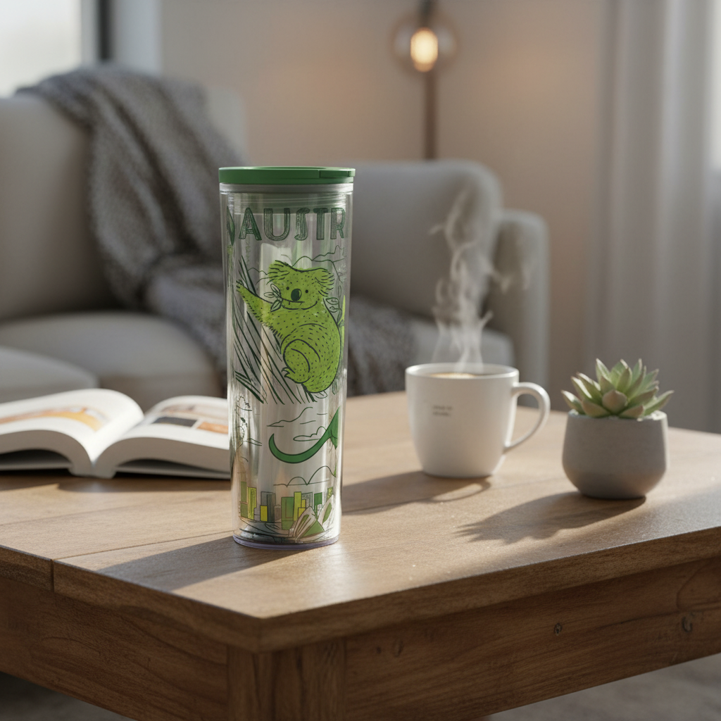 Australia Illustrated Travel Tumbler With Scenic ArtworkAustralia Illustrated Travel Tumbler With Scenic Artwork - Image 2