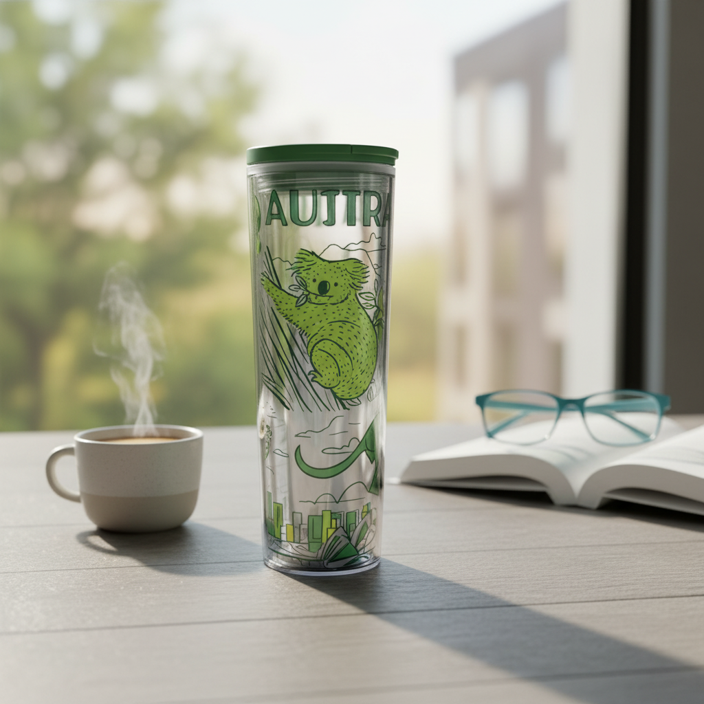 Australia Illustrated Travel Tumbler With Scenic ArtworkAustralia Illustrated Travel Tumbler With Scenic Artwork - Image 3