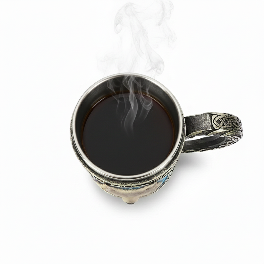 Celtic Tribe Wolf Magic Resin Mug with Stainless Steel Rim