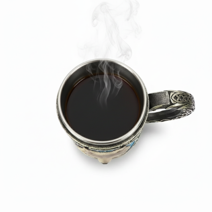 Celtic Tribe Wolf Magic Resin Mug with Stainless Steel Rim