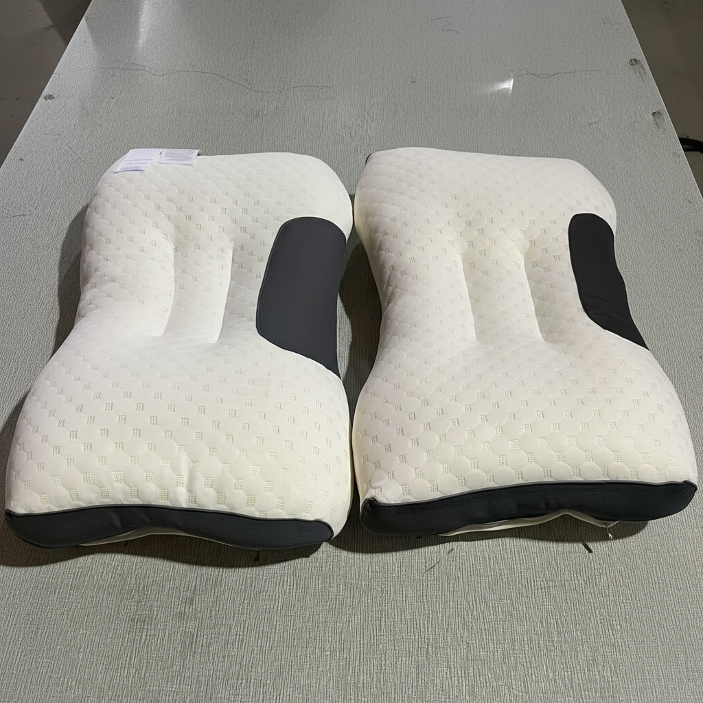 Quilted Ergonomic Support PillowRemovable Soft Pillow With Quilted Design For Sleeping - Image 2