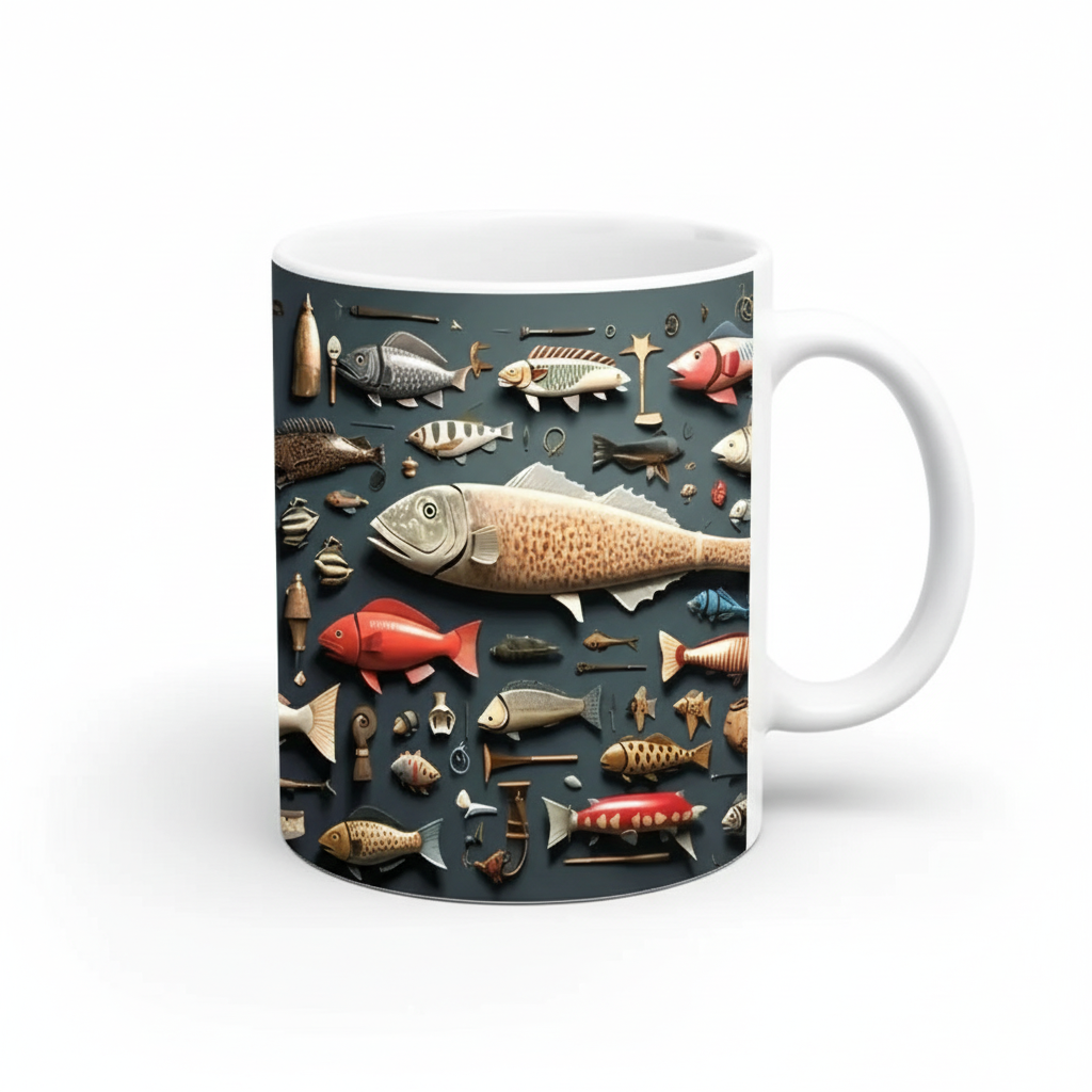 Born To Fish Printed Ceramic Coffee MugBorn To Fish Printed Ceramic Coffee Mug - Image 7