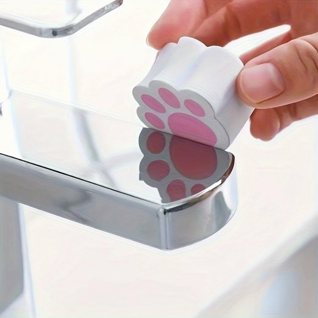 Set Of 2 Cat Paw Magic Cleaning Sponge For Glass And Stain RemovalMulti Surface Magic Cleaning Sponge Set For Home - Image 4