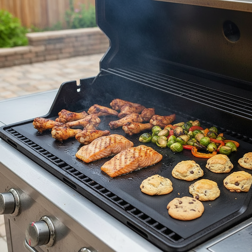 Non Stick Reusable Oven Mat For Grill Protection