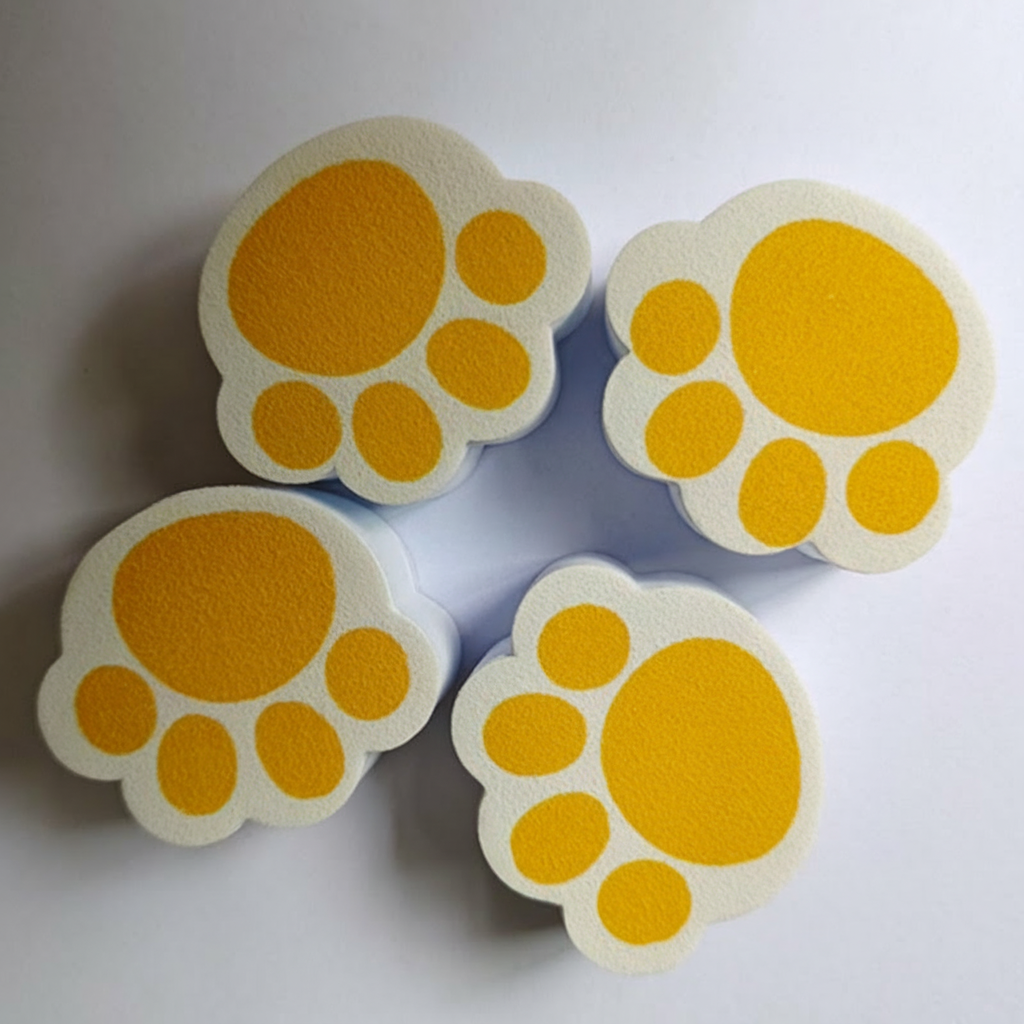 Set Of 2 Cat Paw Magic Cleaning Sponge For Glass And Stain Removal
