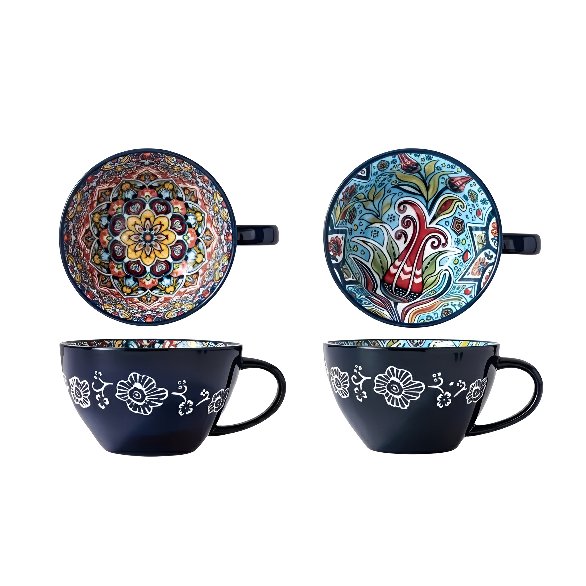 Bohemian Style Ceramic Cups 2 Piece SetBohemian Style Ceramic Cups 2 Piece Set - Image 2