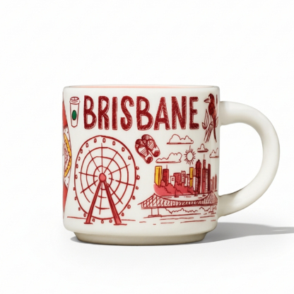 Brisbane Theme Illustrated Ceramic Travel Mug