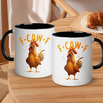 Cartoon Rooster Theme Ceramic Coffee Mug