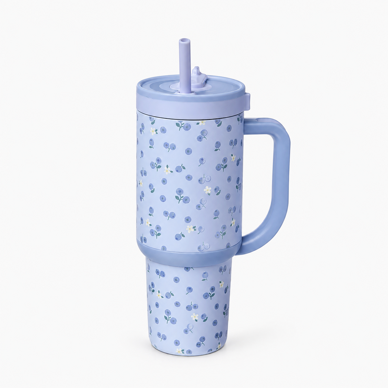 Stainless Steel Tumbler With Handle And Straw