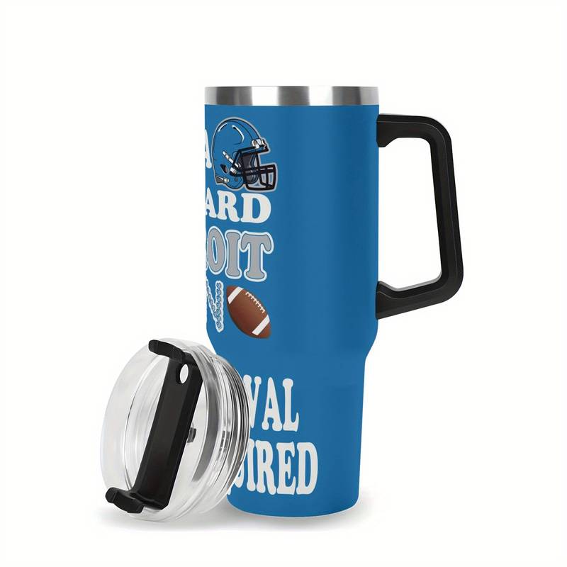Detroit Lions Football Quote Printed Tumbler With Handle