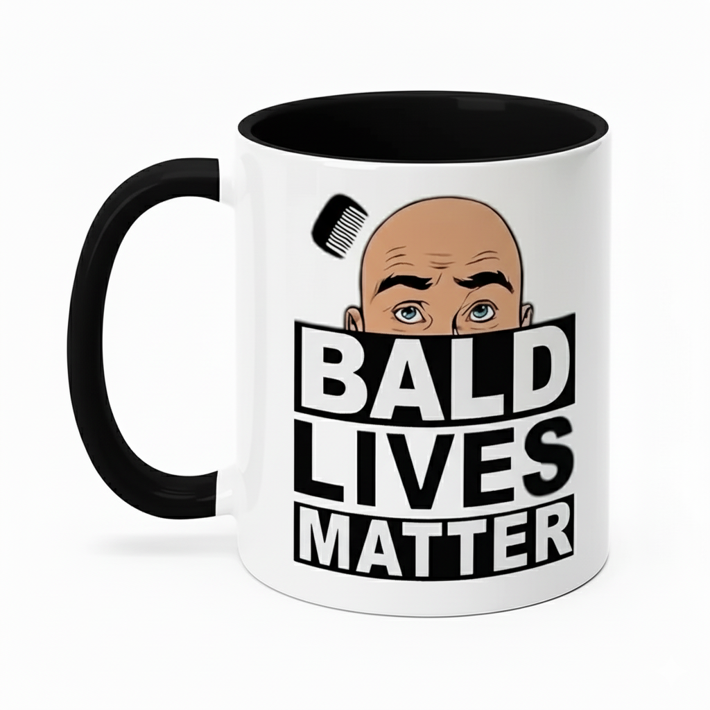 Ceramic Mug With Fun Text And Cartoon Art