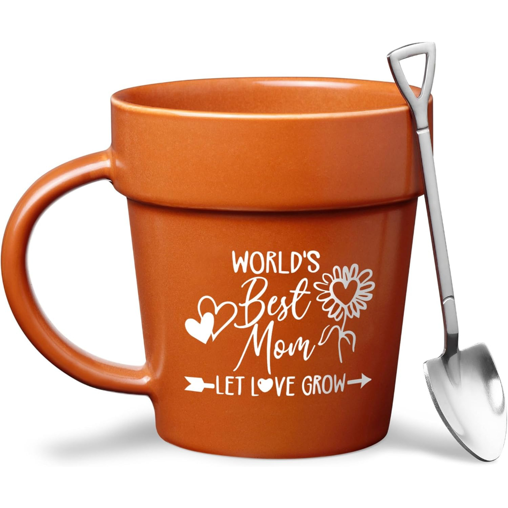Gardeners Coffee Mug With Shovel SpoonGardeners Coffee Mug With Shovel Spoon - Image 2