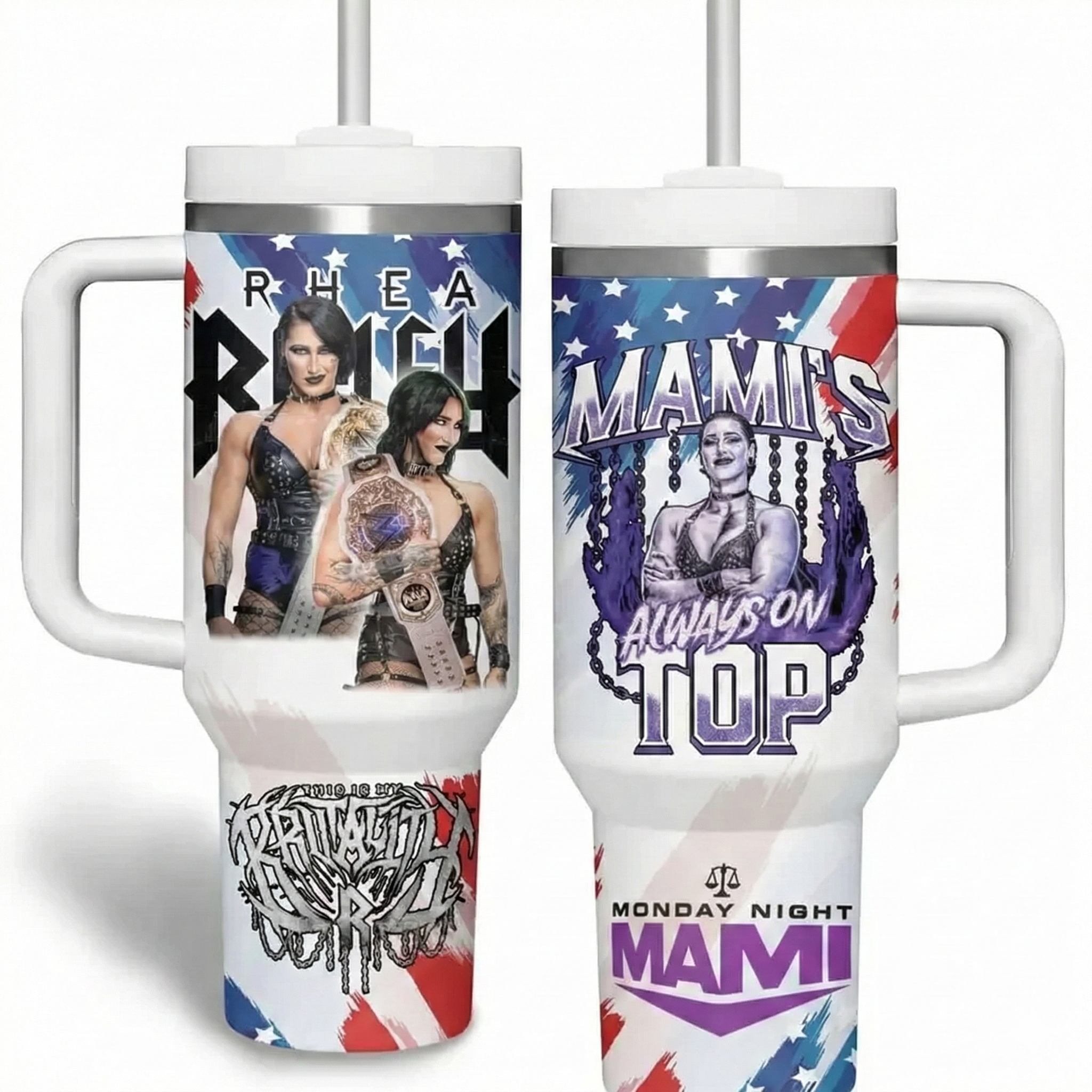WWE Design Tumbler With HandleWWE Design Tumbler With Handle - Image 3
