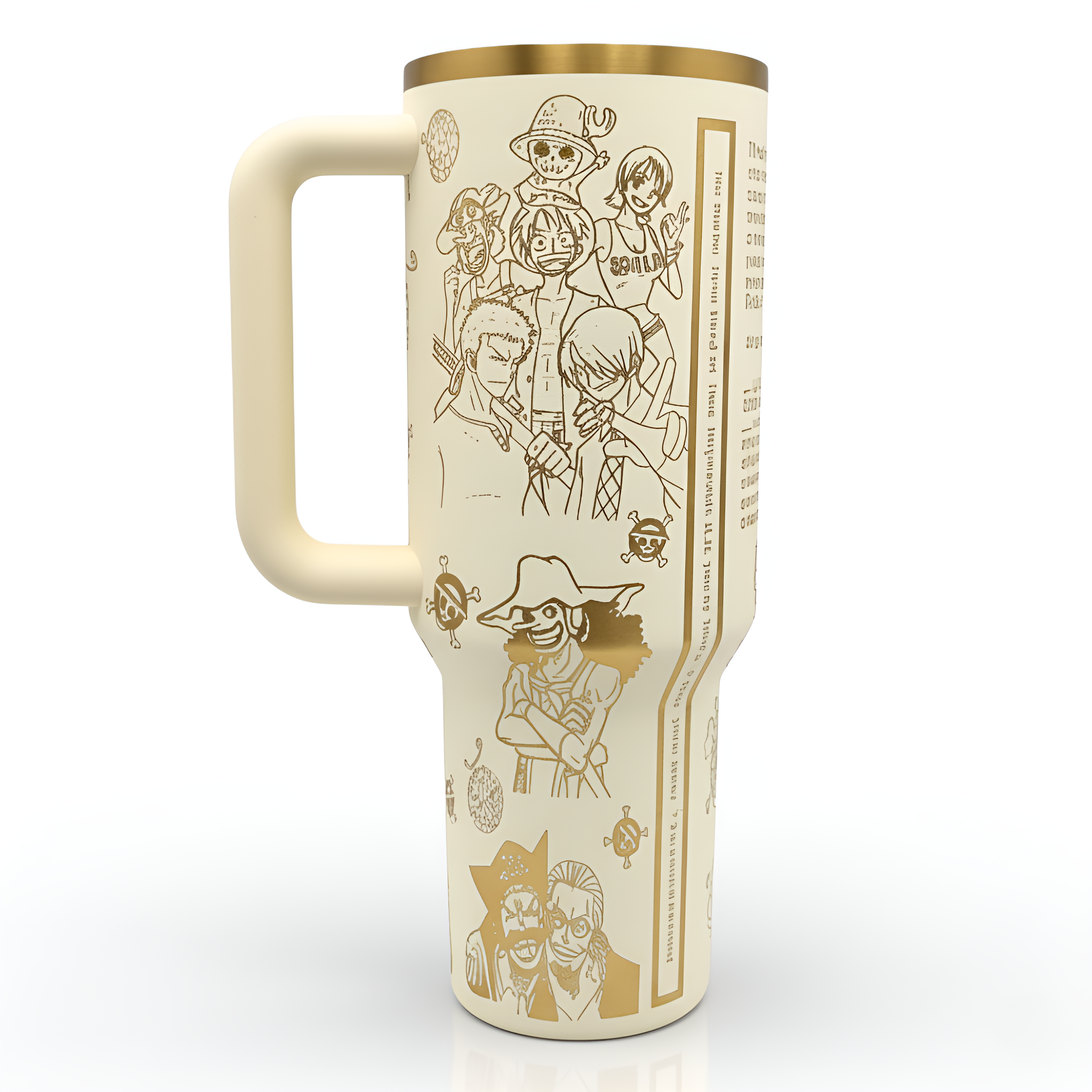 40oz Retro Printed Tumbler With Handle40oz Retro Themed Tumbler With Handle - Image 2