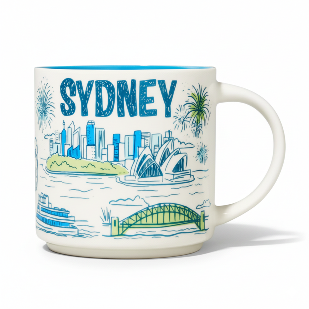 Sydney Illustrated Ceramic City Landmark Mug