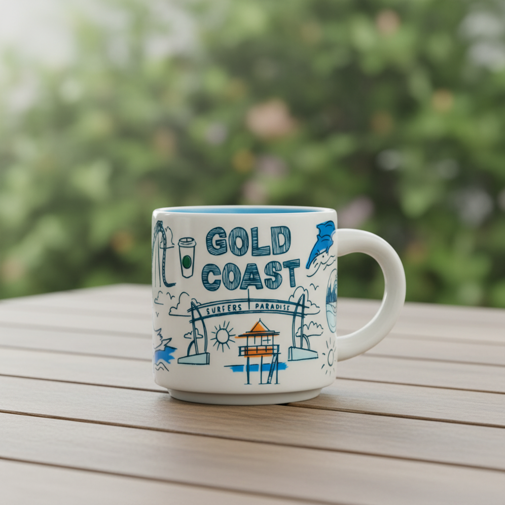 Gold Coast Ceramic Mug With Scenic Landmarks DesignGold Coast Ceramic Mug With Scenic Landmarks Design - Image 5