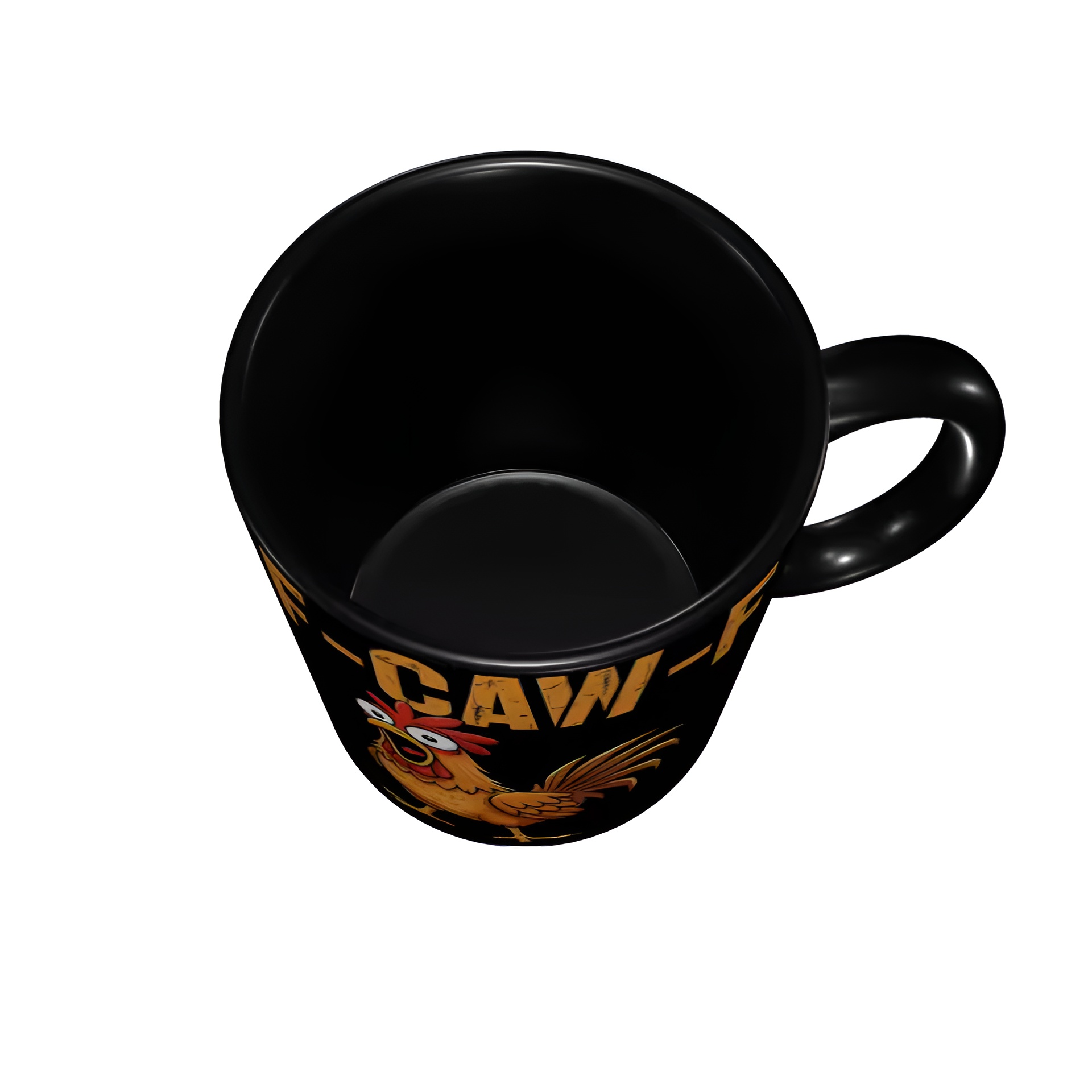 Graphic Chicken Themed Ceramic Coffee Mug