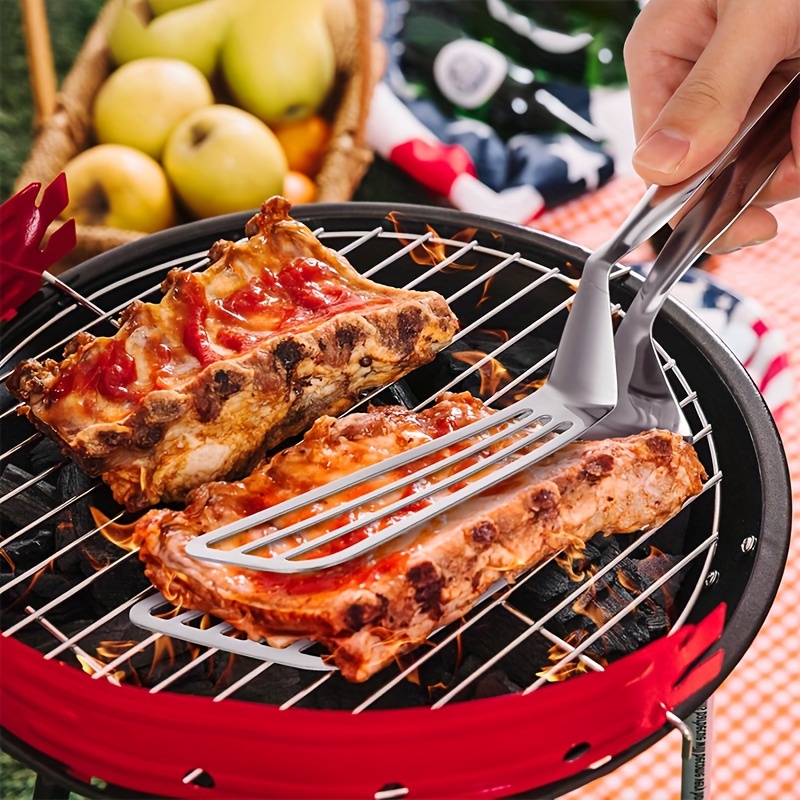 Pack Of 2 Multifunctional Stainless Steel Serving Tongs 