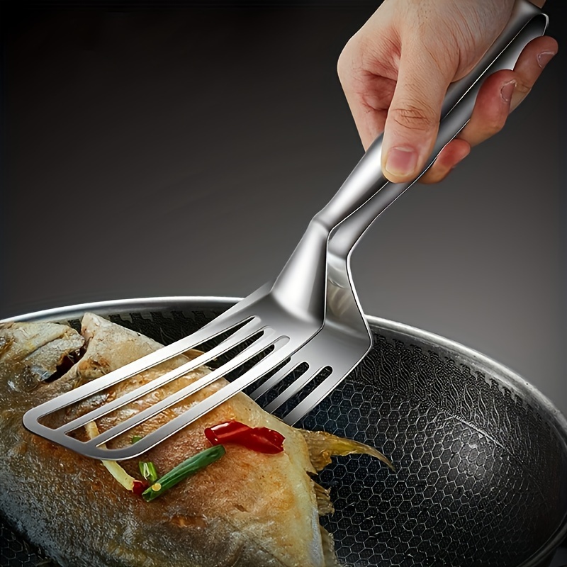 Pack Of 2 Multifunctional Stainless Steel Serving Tongs 