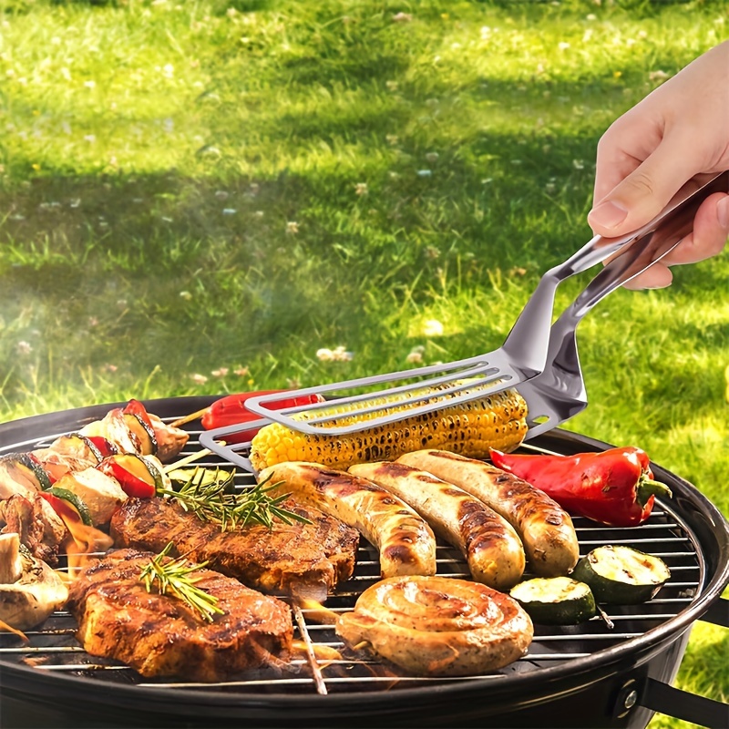 Pack Of 2 Multifunctional Stainless Steel Serving Tongs Stainless Steel Serving Tongs For Grill Cooking And Food Serving - Image 8