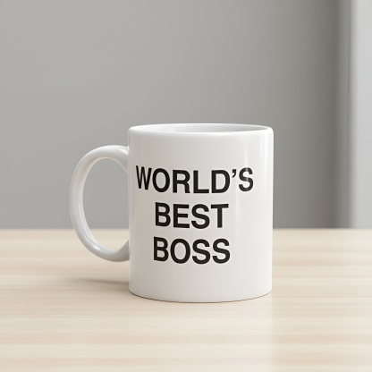 Office Desk Mug With Quote For Boss And Team Members