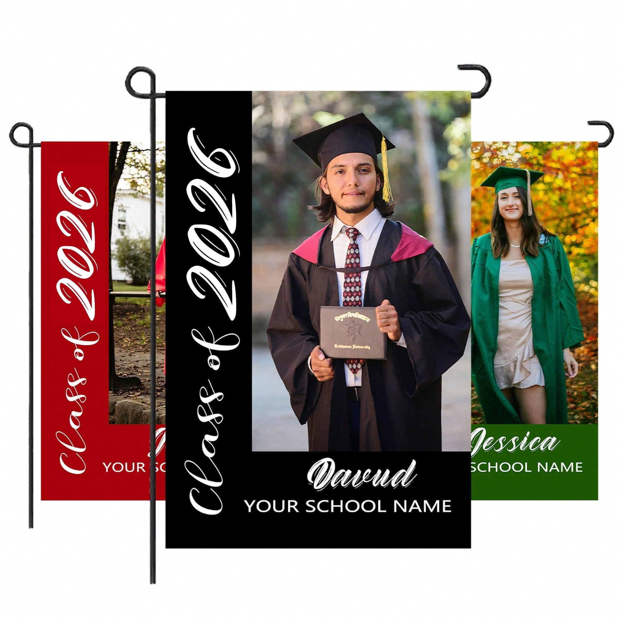 Personalized Photo Graduation Flag With Text Class Of 2026 Name For Graduation Party,Class Of 2026 Banner Graduation Yard Outdoor Decoratio