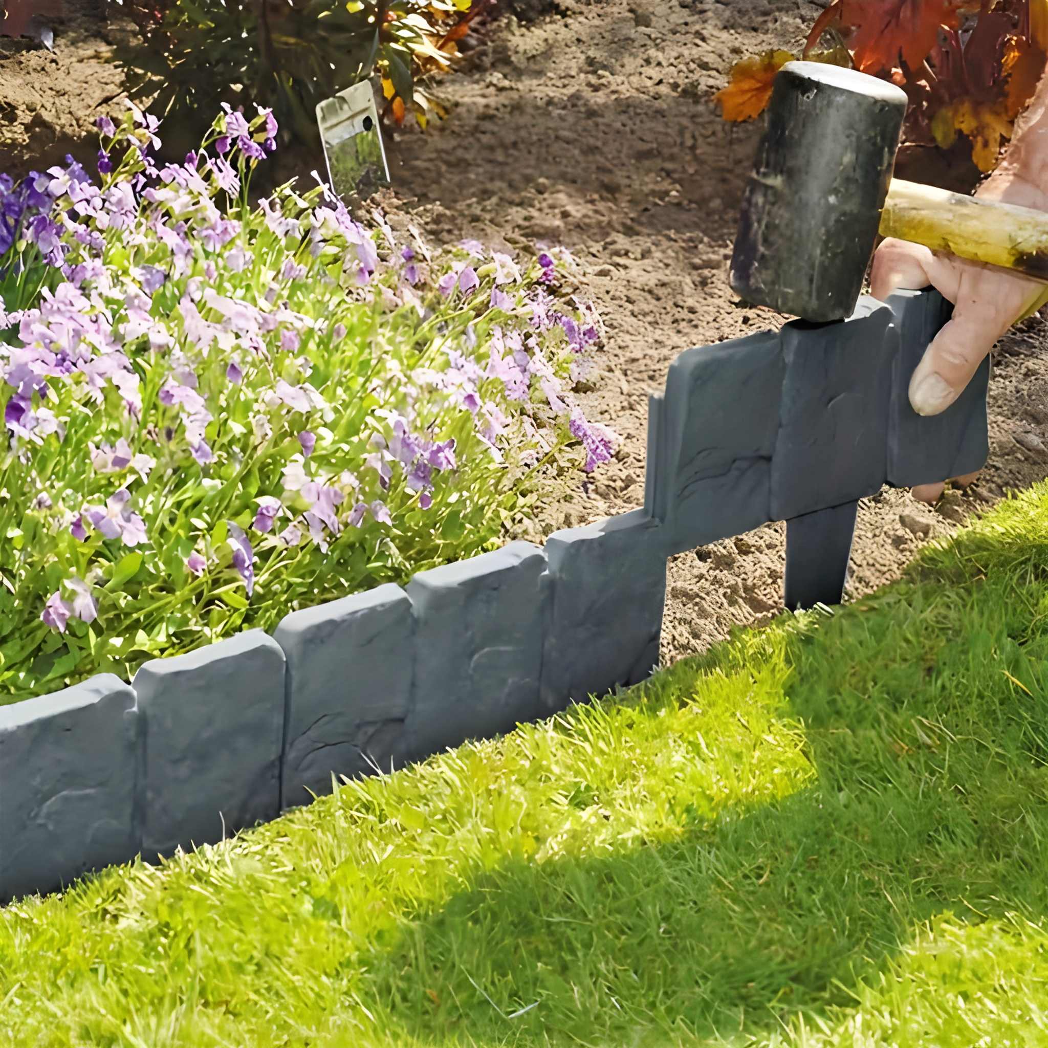 10/20pcs Plastic Fencing, Foldable Small Garden Fence, Landscape Edging Border For Garden