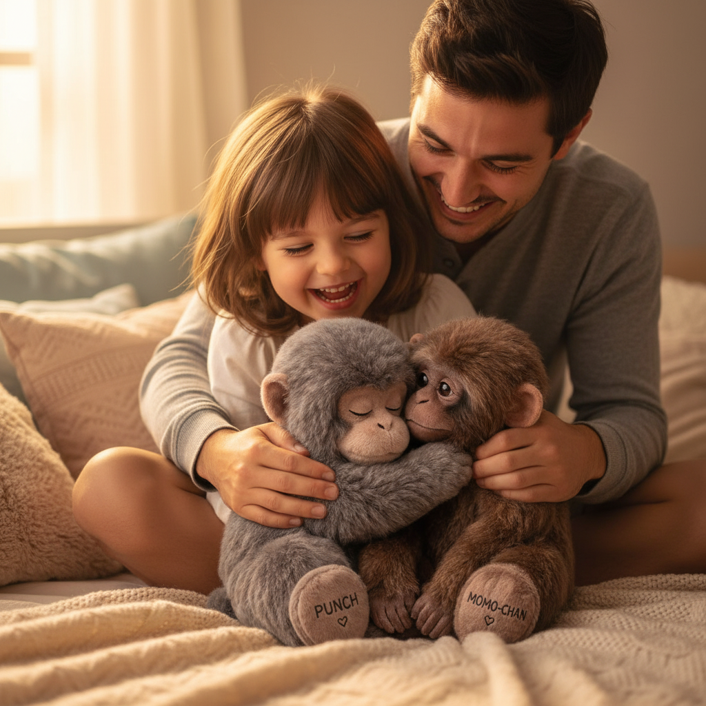 Punch Monkey And Momo Chan Couple Plush ToyPunch Monkey And Momo Chan Couple Plush Toy - Image 7