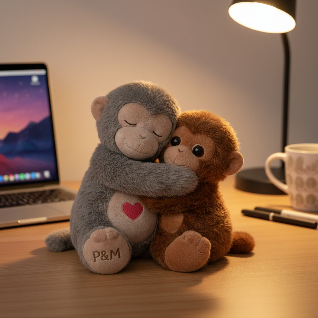 Punch Monkey And Momo Chan Stuffed Plush ToyPunch Monkey And Momo Chan Stuffed Plush Toy - Image 2