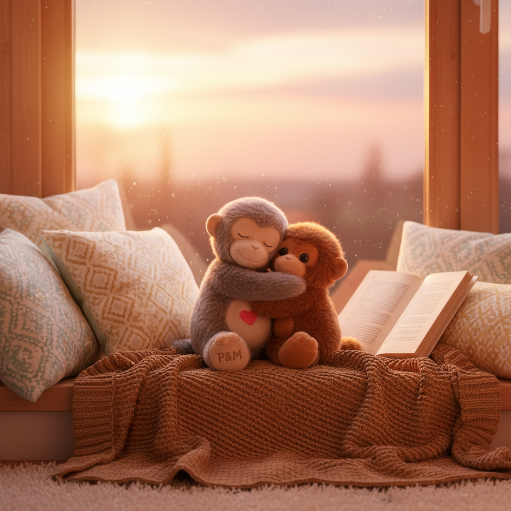 Punch Monkey And Momo Chan Stuffed Plush ToyPunch Monkey And Momo Chan Stuffed Plush Toy - Image 5