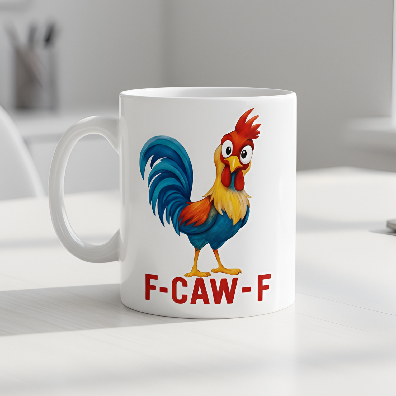 Rooster Design Ceramic Coffee Mug