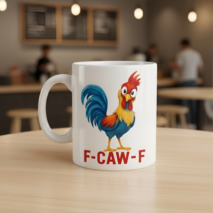 Rooster Design Ceramic Coffee Mug