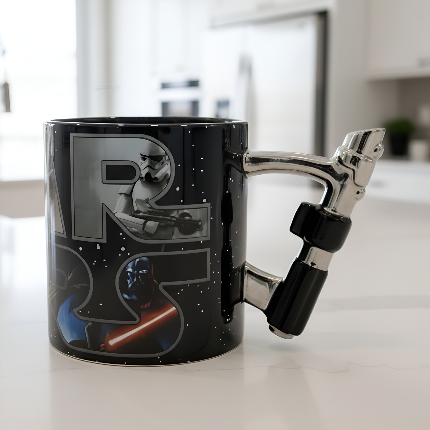 Sculpted Lightsaber Style Ceramic Coffee Mug
