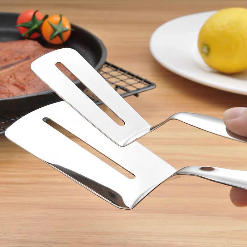 Stainless Steel Fish Tong Non Stick 316 Stainless Steel SpatulaDual Action Stainless Steel Flip Tong - Image 2