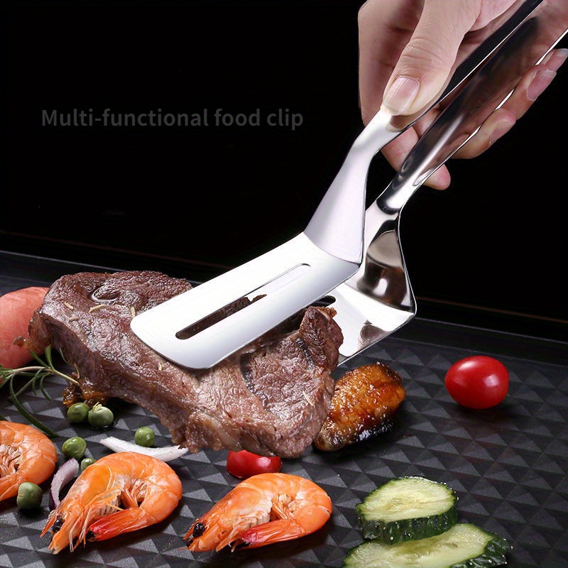 Stainless Steel Fish Tong Non Stick 316 Stainless Steel SpatulaDual Action Stainless Steel Flip Tong - Image 4