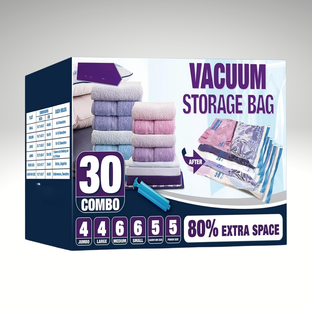 Travel Vacuum Bags With Electric Pump For Luggage And SuitcaseTravel Vacuum Bags With Electric Pump For Luggage And Suitcase - Image 3