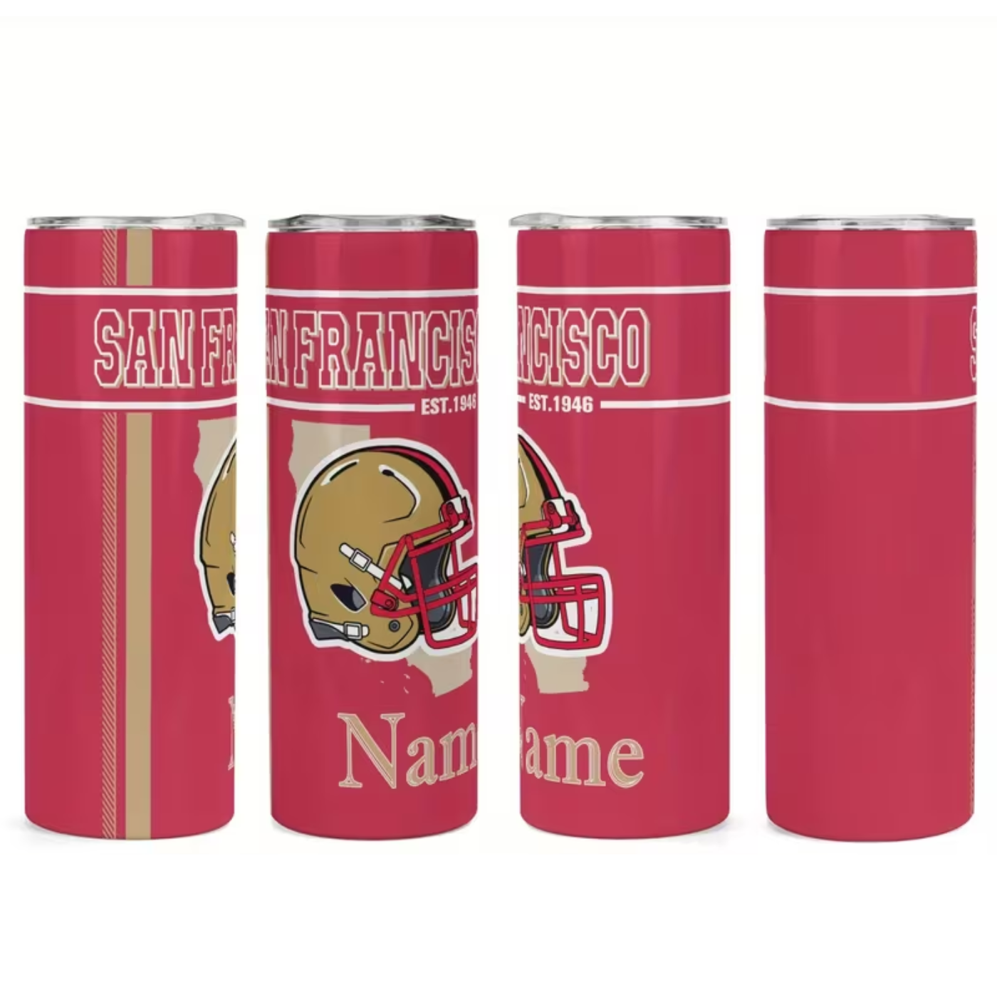 Personalized 20oz San Francisco 49ers Football Insulated Bottle