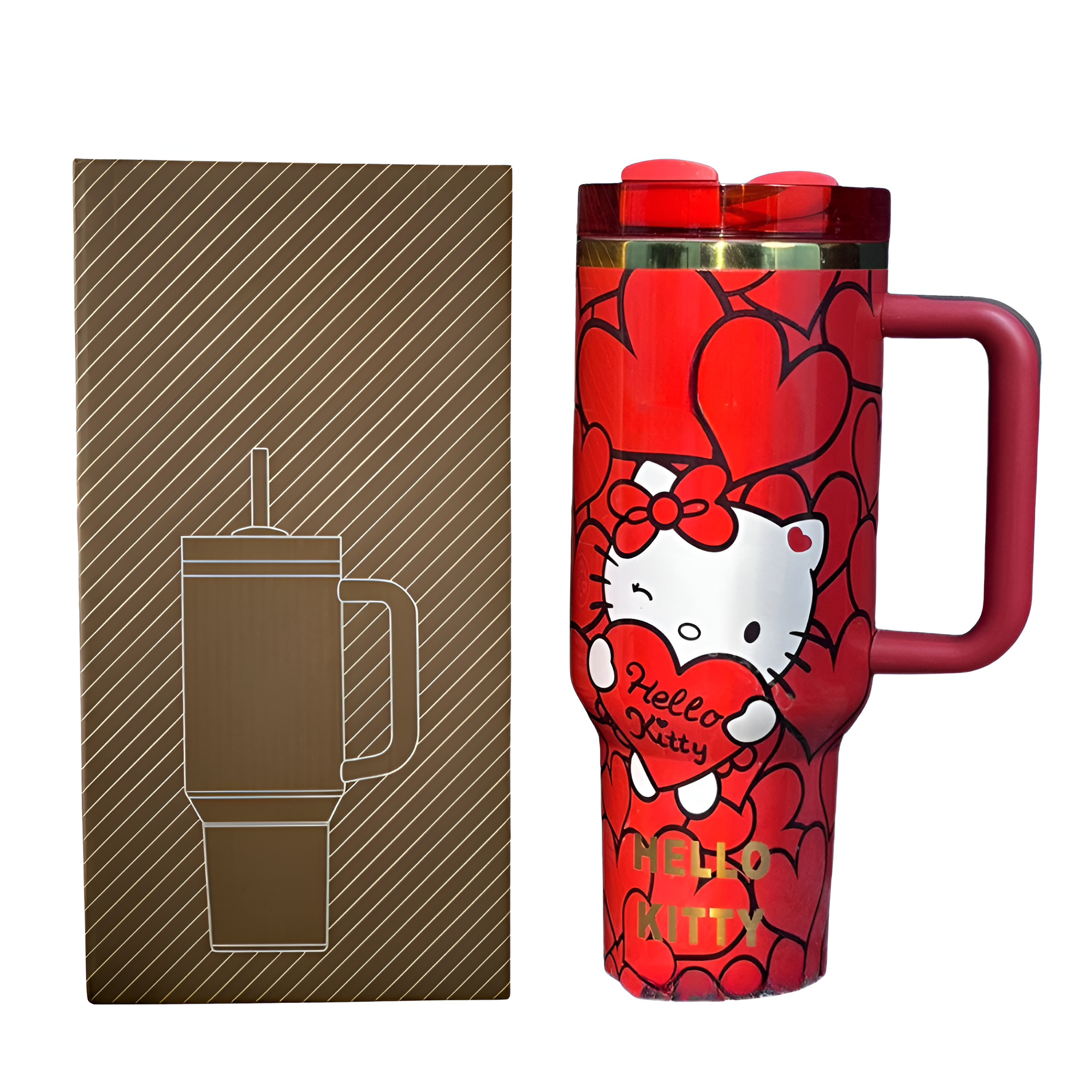 Kitty Themed Printed 40oz Tumbler SetKitty Themed Printed 40oz Tumbler Set - Image 7