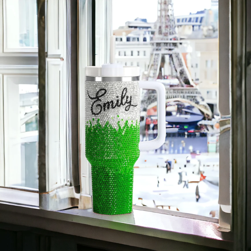 Personalized Rhinestone 40oz Insulated TumblerPersonalized Rhinestone 40oz Insulated Tumbler - Image 7