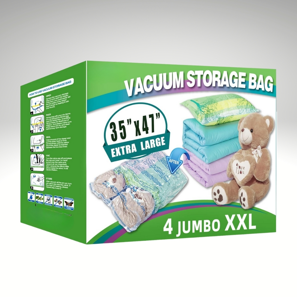 Vacuum Sealer Bags For Clothes With Travel Hand Pump