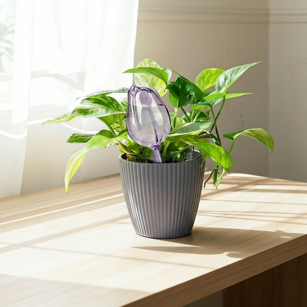 Tulip Shaped Self Watering Globes With Narrow Mouth Design For Indoor Outdoor Potted Plants