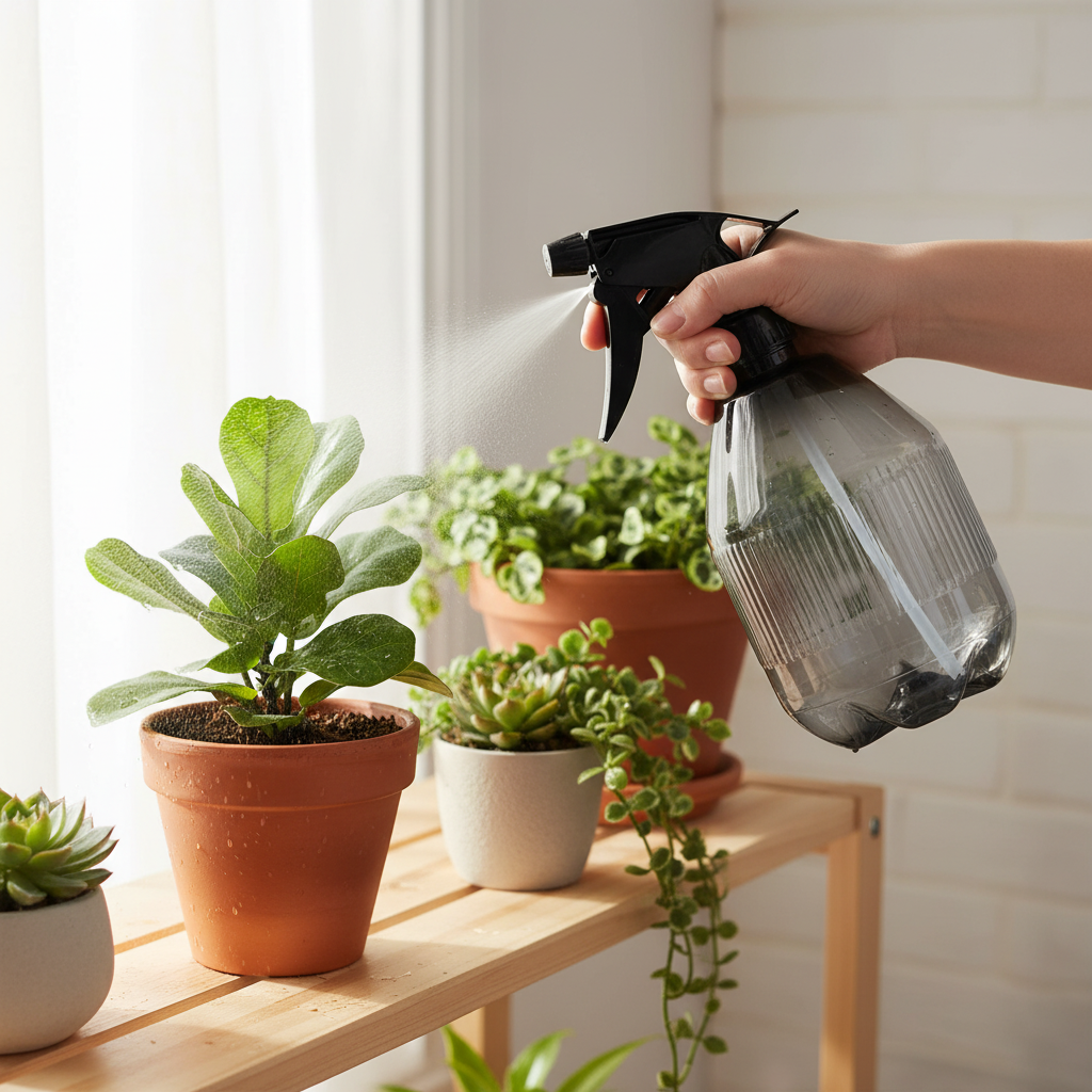 Plastic Garden Watering Can With Adjustable Nozzle And Comfortable Grip Handle For Gardening And Household Use