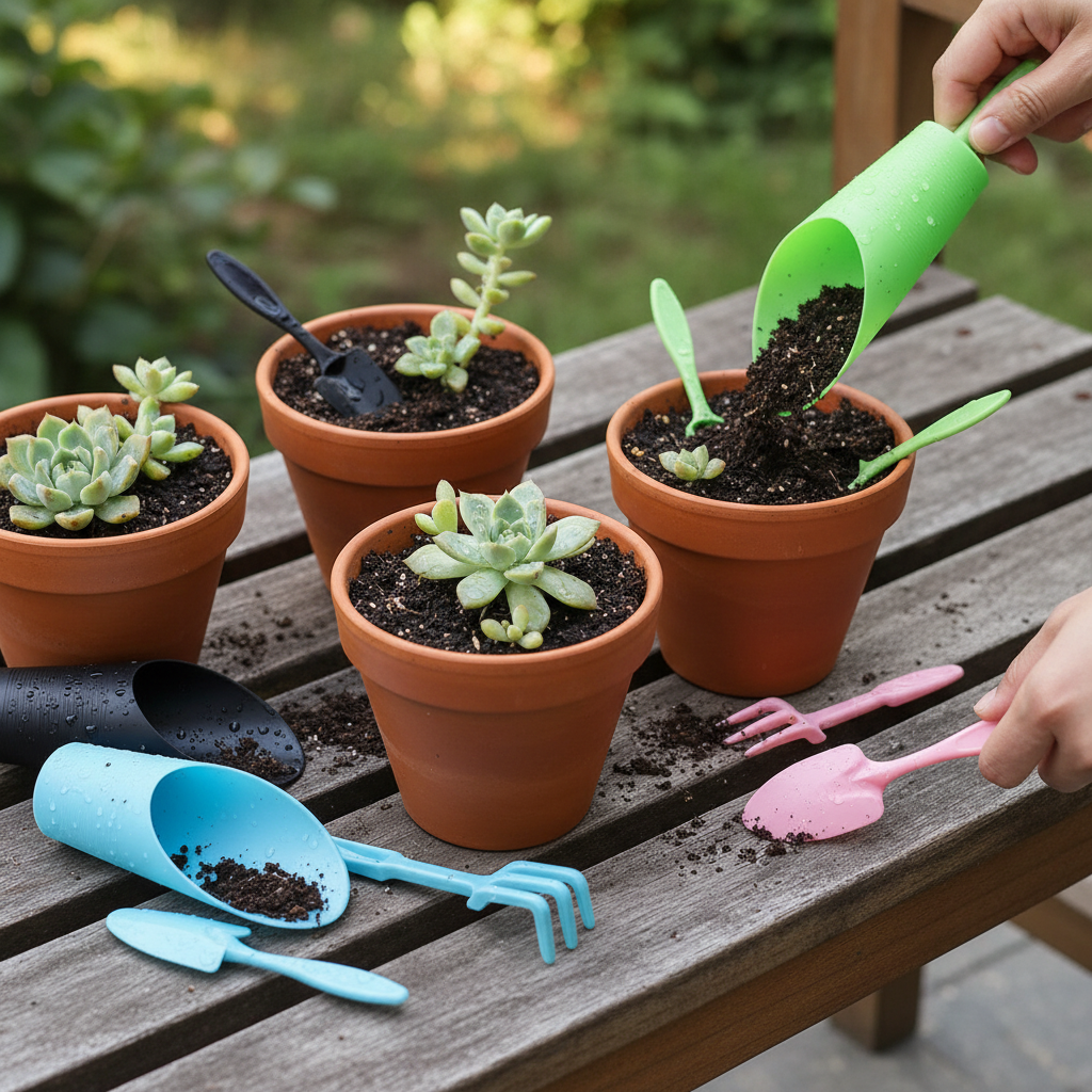 4 Pieces Mini Gardening Tool Set For Potted Plants