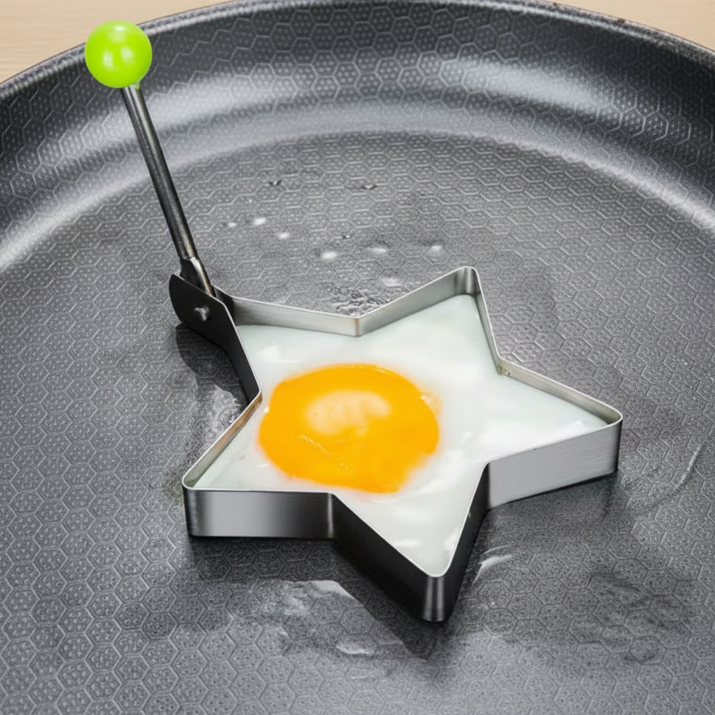 Fried Egg Ring Mold Stainless Steel Set For Cooking Pancake ShapesFried Egg Ring Mold Stainless Steel Set For Cooking Pancake Shapes - Image 2