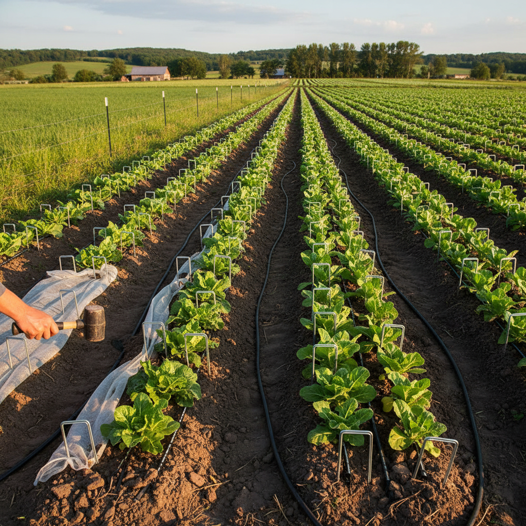 6 Inch Hot Dip Galvanized Landscape Staples U Shaped Garden Stakes